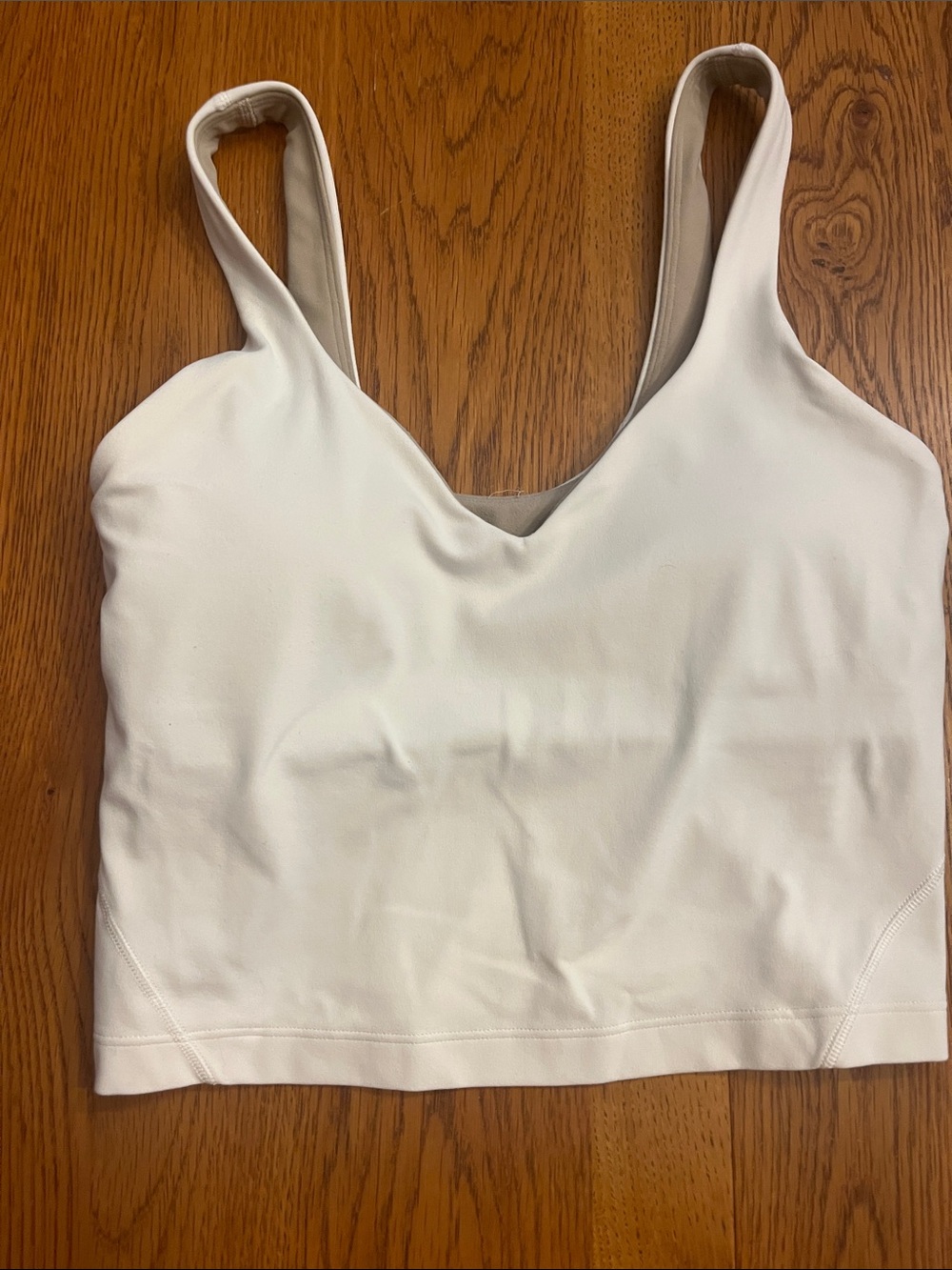 lululemon athletica White Scoop Neck Sports Bra Tank